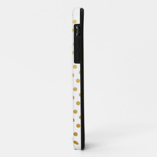 Gold Polka Dot Pattern iPhone Case (Hinten/Links)