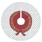 Gold Polka Dot Tree Skirt Polyester Weihnachtsbaumdecke (Vorderseite)