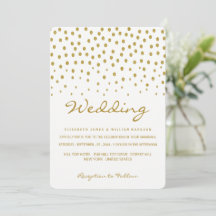 Gold Polka Dot - White & Gold - Hochzeit