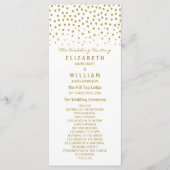 Gold Polka Dot - White & Gold - Hochzeitsprogramm Programm (Vorderseite)