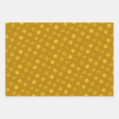 Gold Polka Dots Abstrakt Moderne Elegante Weihnach Geschenkpapier Set (Vorderseite 3)
