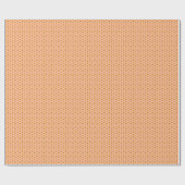 Gold Polka Dots auf Peach Wrapping Paper Geschenkpapier (Flach)