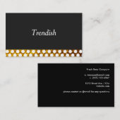 Gold Polka Dots Black Background Visitenkarte (Vorne/Hinten)