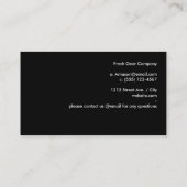 Gold Polka Dots Black Background Visitenkarte (Rückseite)