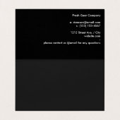 Gold Polka Dots Black Background Visitenkarten (Innenseite Aufgefaltet)