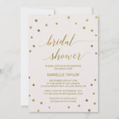 Gold Polka Dots Brautparty Einladung (Vorderseite)