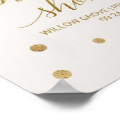 Gold Polka Dots Brautparty Willkommen Poster (Ecke)