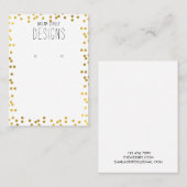 Gold Polka Dots Glitzer mit Grafikkarte Visitenkarte (Vorne/Hinten)