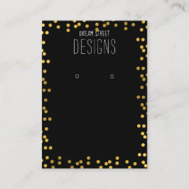 Gold Polka Dots Glitzer mit Grafikkarte Visitenkarte
