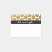 Gold Polka Dots I Dream in Gold Post-it Klebezettel (Vorderseite)