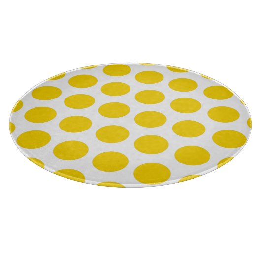 Gold Polka Dots Schneidebrett (Ecke)
