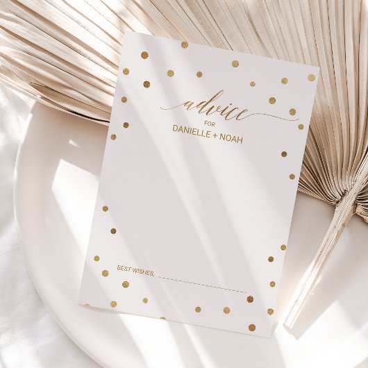 Gold Polka Dots Wedding Hinweiskarte