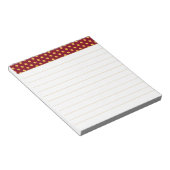 Gold Polka Punkte auf Maroon & White Notepad Notizblock (angewinkelt)