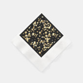 Gold Polka Punkte auf schwarzem Hintergrund . Serviette (Ecke)