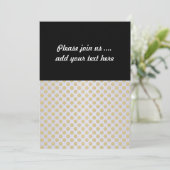 Gold Polka Punkte auf Silber Einladung (Stehend Vorderseite)