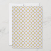 Gold Polka Punkte auf Silber Einladung (Rückseite)