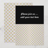 Gold Polka Punkte auf Silber Einladung (Vorne/Hinten)