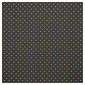 Gold Polka Punkte mit schwarzem Hintergrund Stoff (Muster)