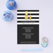 Gold polnische Flasche Nail Techniker Trendy Stric Flyer (Einzeln)