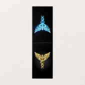 Gold Polygonal Symbol Caduceus (Außenseite Aufgefaltet)