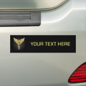 Gold Polygonal Symbol Caduceus Autoaufkleber (Auf Auto)