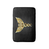 Gold Polygonal Symbol Caduceus Badematte (Vorderseite Vertikal)