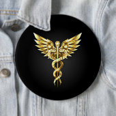 Gold Polygonal Symbol Caduceus Button (Beispiel)