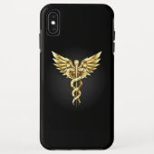 Gold Polygonal Symbol Caduceus Case-Mate iPhone Hülle (Rückseite)