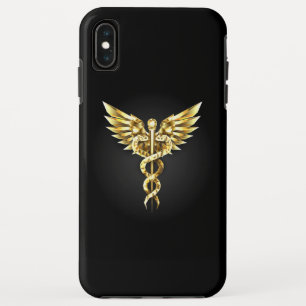 Gold Polygonal Symbol Caduceus Case-Mate iPhone Hülle