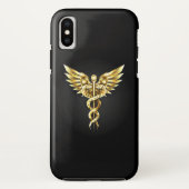 Gold Polygonal Symbol Caduceus Case-Mate iPhone Hülle (Rückseite)