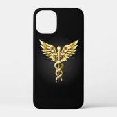 Gold Polygonal Symbol Caduceus Case-Mate iPhone Hülle (Rückseite)