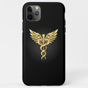 Gold Polygonal Symbol Caduceus Case-Mate iPhone Hülle