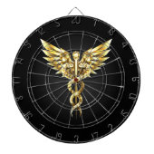 Gold Polygonal Symbol Caduceus Dartscheibe (vorne)