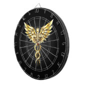 Gold Polygonal Symbol Caduceus Dartscheibe (Vorderseite rechts)