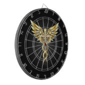 Gold Polygonal Symbol Caduceus Dartscheibe (Vorderseite Links)