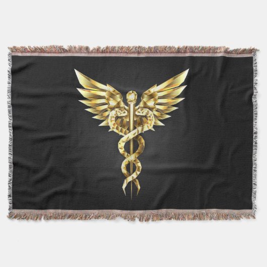 Gold Polygonal Symbol Caduceus Decke (Vorderseite)