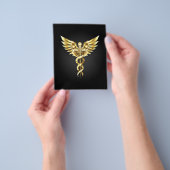 Gold Polygonal Symbol Caduceus Flyer (Gruppe)