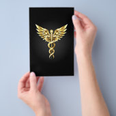Gold Polygonal Symbol Caduceus Flyer (Handgriff)