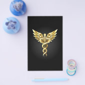 Gold Polygonal Symbol Caduceus Flyer (Einzeln)