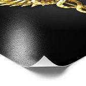 Gold Polygonal Symbol Caduceus Fotodruck (Ecke)