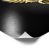 Gold Polygonal Symbol Caduceus Fotodruck (Ecke)