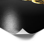 Gold Polygonal Symbol Caduceus Fotodruck (Ecke)
