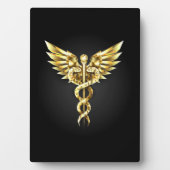 Gold Polygonal Symbol Caduceus Fotoplatte (Vorderseite)