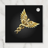 Gold Polygonal Symbol Caduceus Geschenkanhänger (Rückseite)