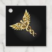 Gold Polygonal Symbol Caduceus Geschenkanhänger (Vorderseite)