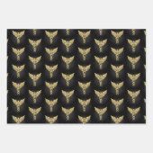 Gold Polygonal Symbol Caduceus Geschenkpapier Set (Vorderseite 2)