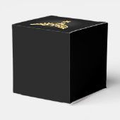 Gold Polygonal Symbol Caduceus Geschenkschachtel (Rückseite)