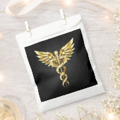 Gold Polygonal Symbol Caduceus Geschenktütchen (Ausgeschnitten)