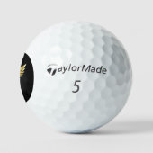 Gold Polygonal Symbol Caduceus Golfball (Logo)