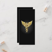 Gold Polygonal Symbol Caduceus Karte (Vorderseite/Rückseite Beispiel)